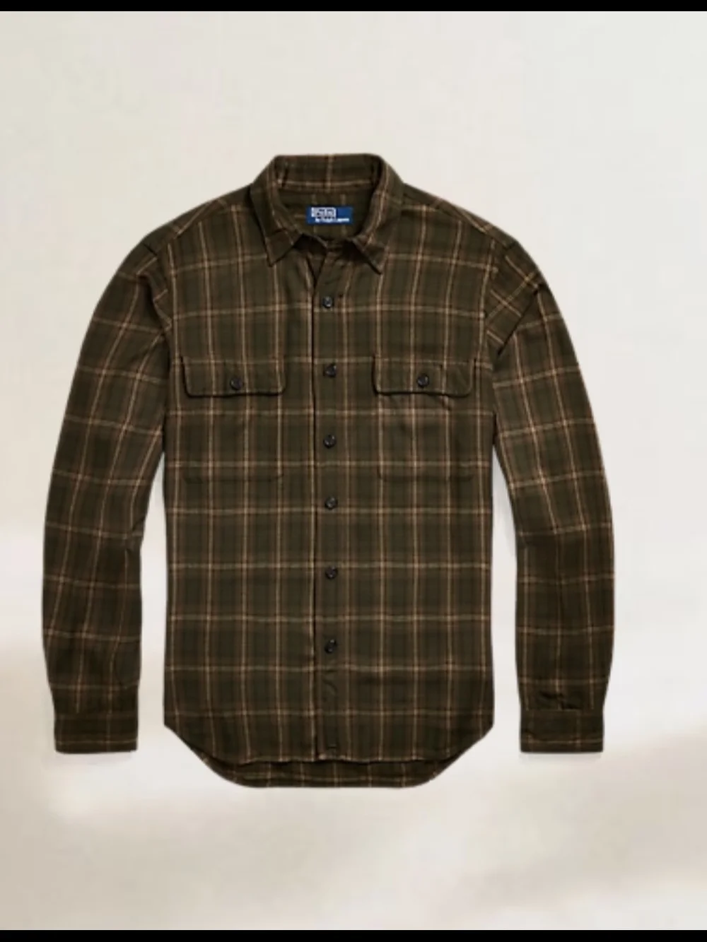 Polo by Ralph Lauren Olive and Khaki Plaid Button-Down Shirt